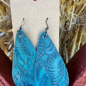 Handmade leather earrings
